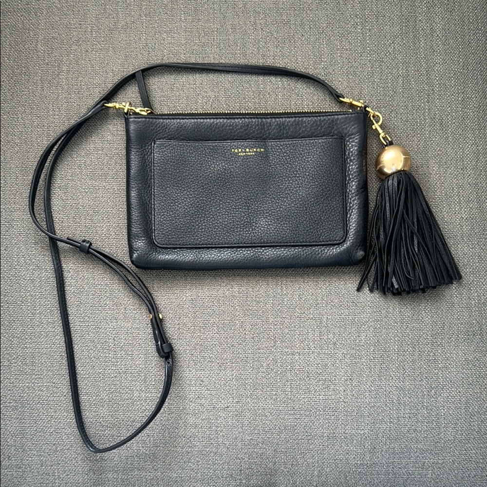 Tory Burch Black Crossbody Bag with Removable Tassel